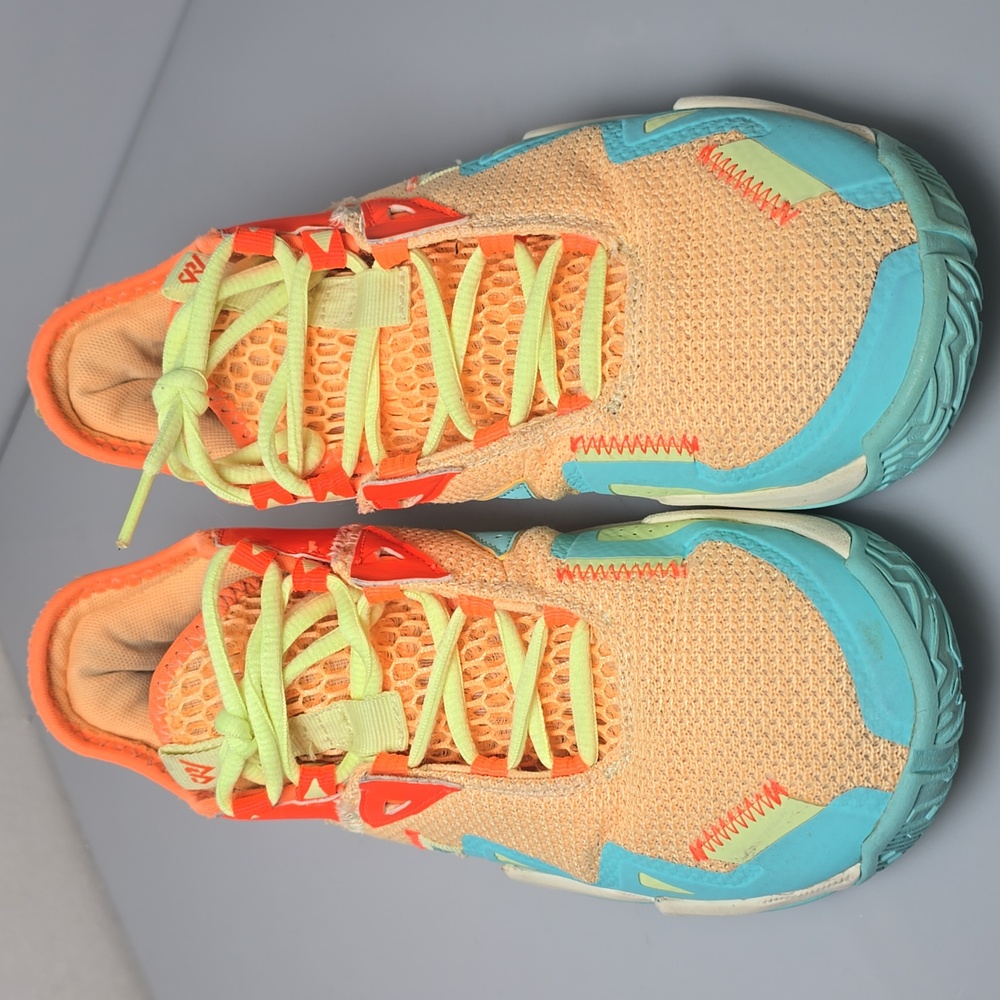 Jordan Westbrook One Take Mango Aqua Woman's Size 8.5 Tag Reads 7Y - Picture 7 of 17